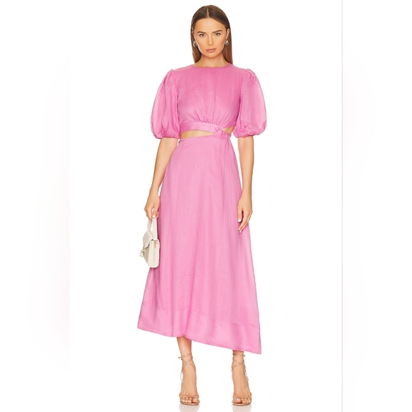 revolve pink cut out dress MORE TO COME Tanya Cut Out Dress in Pink